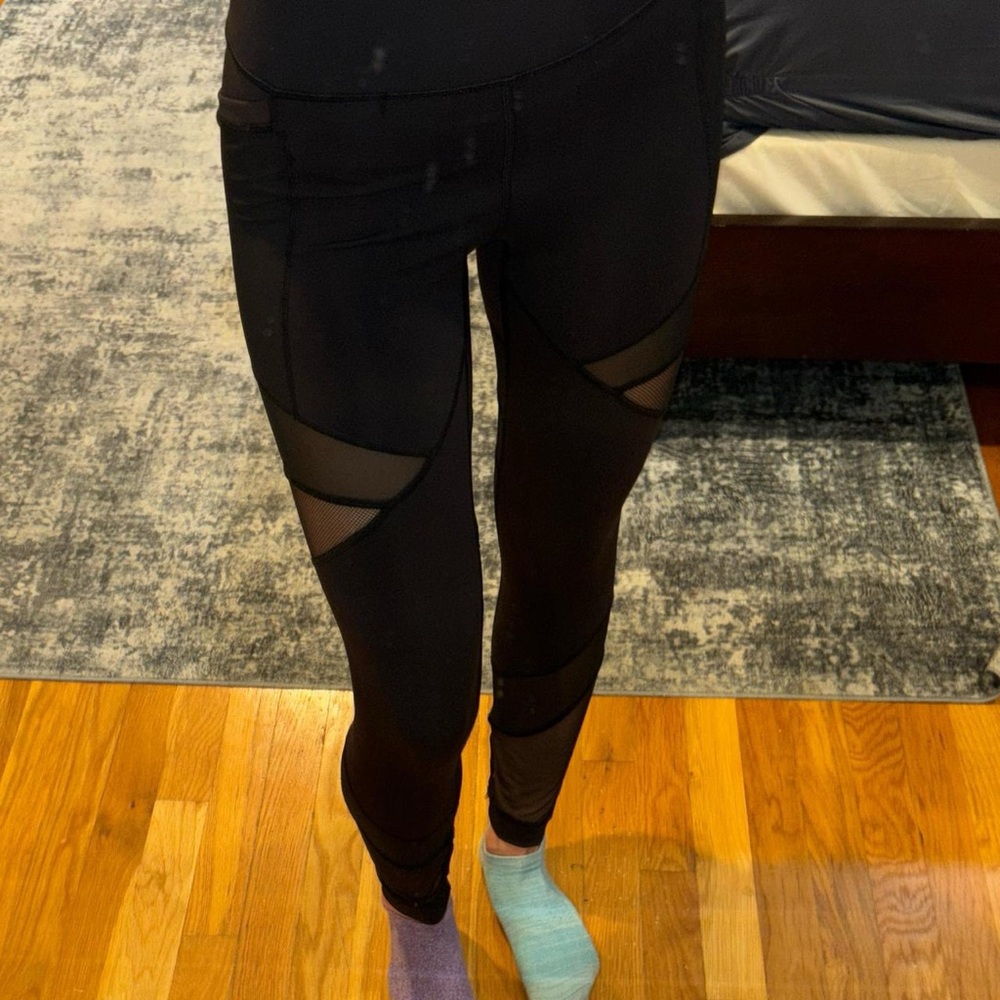 lululemon athletica Black Mesh Leggings